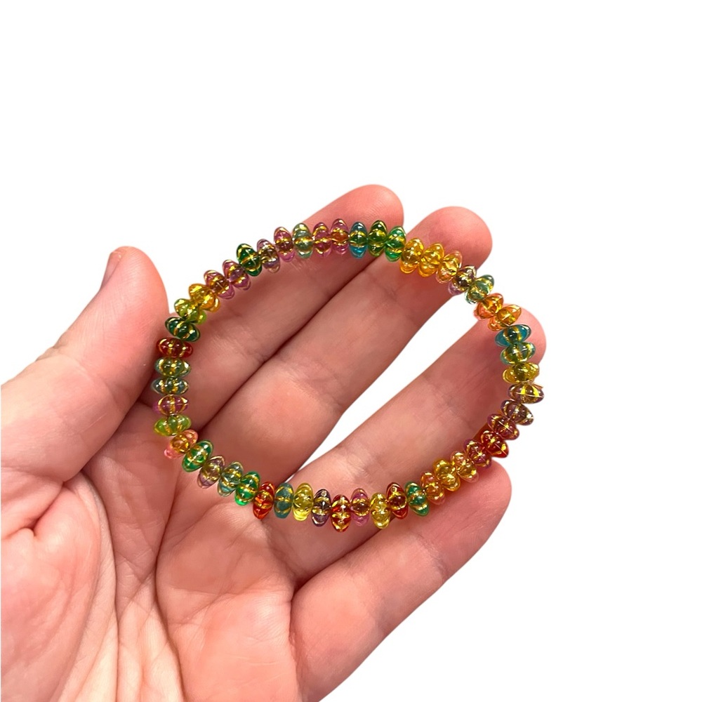 Fall Vibes Pumpkin Beaded Bracelet